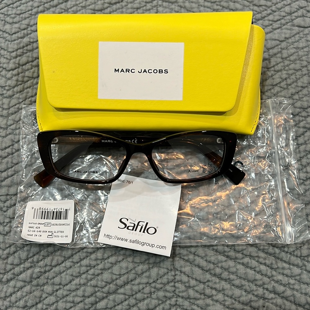 New. Original. Marc Jacobs optical eyeglass frames. Glitter brown